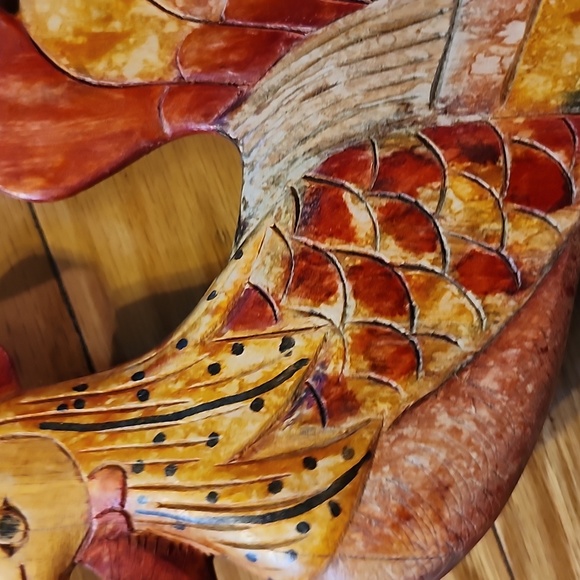 Hand Carved Made In Jamaica Rooster Sculpture - Picture 13 of 16